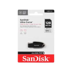 فلش مموری SanDisk مدل Ultra Curve USB3.2 با ظرفیت 128 گیگابایت - (گارانتی 3 ساله ایران رهجو)