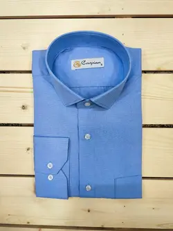 پیراهن مجلسی راه راه حریر دو میل آبی روشن