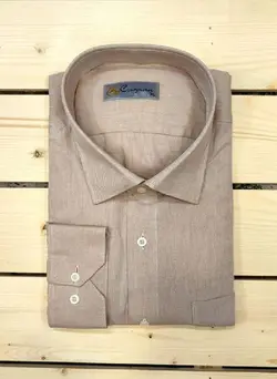 پیراهن مجلسی ساده پنبه در پنبه خاکی