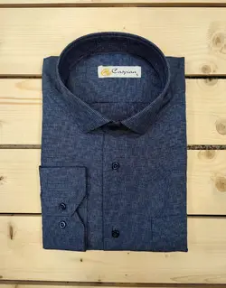 پیراهن مجلسی راه راه حریر دو میل سرمه ای