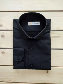 پیراهن مجلسی ساده تترون مشکی - فروشگاه پوشاک کاسپین