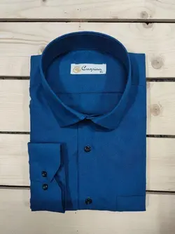 پیراهن مجلسی ساده تترون سرمه ای - فروشگاه پوشاک کاسپین