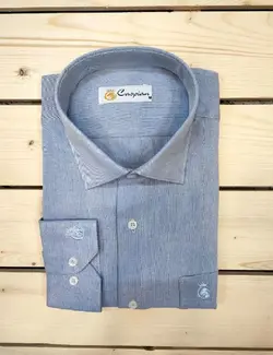 پیراهن مجلسی ساده پنبه در پنبه آبی