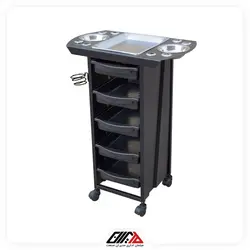 مشخصات، قیمت و خرید ترولی فلزی پنج طبقه مشکی | مدیران صنعت