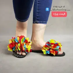 صندل گلدار هفت رنگ زنانه کد 775