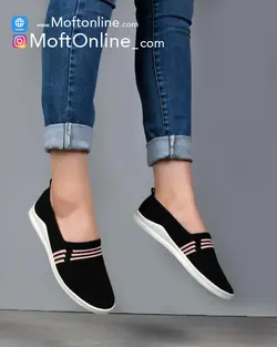 کفش بافت سه خط زنانه کد 367