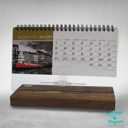 تقویم رومیزی پایه چوبی M0003