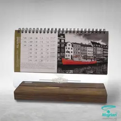 تقویم رومیزی پایه چوبی M0003