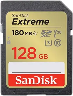 کارت حافظه SDXC سن دیسک مدل Extreme کلاس 10 استاندارد UHS-I U3 سرعت 180MBps ظرفیت 128 گیگابایت