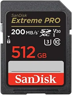 کارت حافظه SDXC سن دیسک مدل Extreme Pro V30 کلاس 10 استاندارد UHS-I U3 سرعت 200mbps ظرفیت 512 گیگابایت