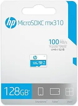 کارت حافظه‌ microSDHC اچ پی مدل MX310 استاندارد UHS-I U1 سرعت 100MBps ظرفیت 128 گیگابایت