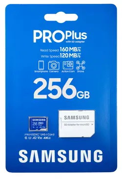 کارت حافظه MicroSDXC سامسونگ مدل Samsung PRO Plus UHS-I U3 A2 V30 ظرفیت 256 گیگابایت