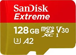 کارت حافظه microSDXC سن دیسک مدل Extreme کلاس A2 استاندارد UHS-I U3 سرعت 160MBps ظرفیت 128 گیگابایت