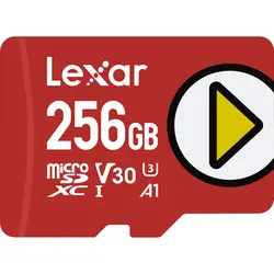 کارت حافظه microSDXC لکسار مدل PLAY کلاس 10 U3 استاندارد UHS-I سرعت 150MBps ظرفیت 256 گیگابایت
