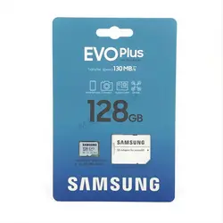 کارت حافظه microSDXC سامسونگ مدل Evo Plus کلاس 10 استاندارد  UHS-I U3 A2-4K سرعت 130MBps همراه با آداپتور SD ظرفیت 128 گیگابایت