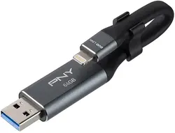 فلش مموری 64 گیگابایت پی ان وای PNY Duo-LINK APPLE USB 3.0 - 64GB