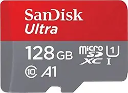 کارت حافظه microSDXC سن دیسک مدل Ultra A1 کلاس 10 استاندارد UHS-I سرعت 120MBps ظرفیت 128 گیگابایت