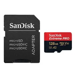 کارت حافظه microSDXC سن دیسک مدل Extreme PRO کلاس A2 استاندارد UHS-I U3 سرعت 170MBs ظرفیت 128 گیگابایت به همراه آداپتور SD
