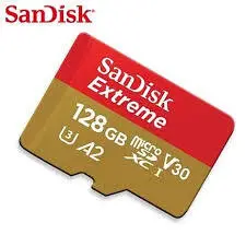کارت حافظه microSDHC سن دیسک مدل Extreme A2 کلاس 10 استاندارد UHS-I سرعت 160MBps ظرفیت 128 گیگابایت به همراه آداپتور SD