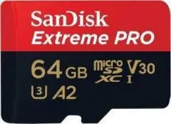 کارت حافظه microSDXC سن دیسک مدل Extreme PRO کلاس A2 استاندارد UHS-I U3 سرعت 170MBps ظرفیت 64 گیگابایت