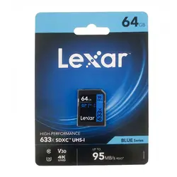 کارت حافظه SDXC لکسار  کلاس 10 استاندارد UHS-I U3 سرعت 95MBps ظرفیت 64 گیگابایت