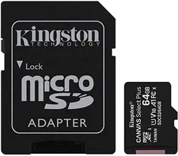 کارت حافظه microSDXC کینگستون مدل CANVAS کلاس 10 استاندارد UHS-I U1 سرعت 100MBps ظرفیت 64 گیگابایت به همراه آداپتور SD