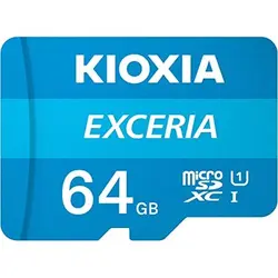کارت حافظه‌ microSDHC کیوکسیا مدل EXCERIA کلاس 10 استاندارد UHS-I U1 سرعت 100MBps ظرفیت 64 گیگابایت به همراه آداپتور SD