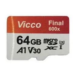 کارت حافظه microSDXC ویکومن مدل 600x plus کلاس 10 استاندارد UHS-I U3 سرعت 90MBs ظرفیت 64 گیگابایت به همراه آداپتور SD