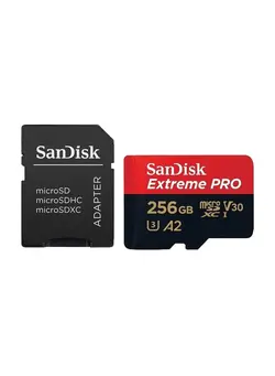 کارت حافظه microSDXC سن دیسک مدل Extreme PRO کلاس A2 استاندارد UHS-I U3 سرعت 170MBs ظرفیت 256 گیگابایت