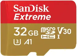 کارت حافظه microSDHC سن دیسک مدل Extreme V30 کلاس 10 استاندارد UHS-I U3 سرعت 90MBps ظرفیت 32 گیگابایت
