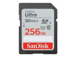 کارت حافظه SDXC سن دیسک مدل Ultra کلاس 10 استاندارد UHS-I U1 سرعت 120MBps ظرفیت 256 گیگابایت
