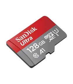 کارت حافظه microSDXC سن دیسک مدل Ultra A1 کلاس 10 استاندارد UHS-I سرعت 100MBps ظرفیت 128 گیگابایت به همراه آداپتور SD