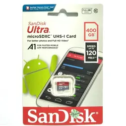 کارت حافظه SDSQUA4 سن دیسک مدل Ultra A1 کلاس 10 استاندارد UHS-I سرعت 120MBps ظرفیت 400 گیگابایت