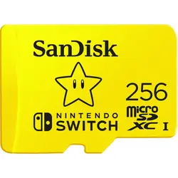 کارت حافظه microSDXC سن دیسک مدل Nintendo Switch کلاس I استاندارد UHS-I سرعت 100MBps ظرفیت 256 گیگابایت