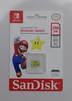 کارت حافظه microSDXC سن دیسک مدل Nintendo Switch کلاس I استاندارد UHS-I سرعت 100MBps ظرفیت 256 گیگابایت