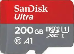 کارت حافظه‌ microSDXC سن دیسک مدل A1 کلاس 10 استاندارد UHS-I سرعت 100MBps ظرفیت 200 گیگابایت