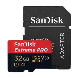 کارت حافظه microSDHC سن دیسک مدل Extreme Pro V30 کلاس 10 استاندارد UHS-I U3 سرعت 100MBps 667X ظرفیت 32 گیگابایت