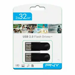PNY Attach 4 32GB USB 2.0 Flash Drive 2 فلش دوقلو