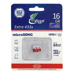کارت حافظه microSDHC ویکومن مدل Extra 433X کلاس 10 استاندارد UHS-I U1 سرعت 65MBps ظرفیت 16 گیگابایت