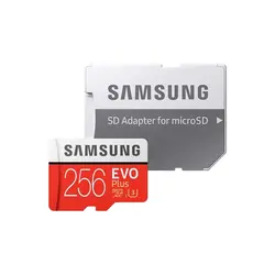 کارت حافظه microSDXC سامسونگ مدل Evo Plus کلاس 10 استاندارد UHS-I U3 سرعت 100MBps همراه با آداپتور SD ظرفیت 256 گیگابایت