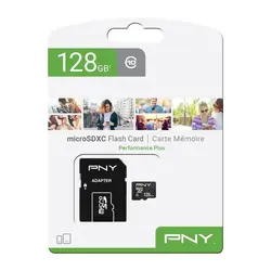 کارت حافظه microSDXC پی ان وای مدل Elite کلاس 10 استاندارد UHS-I U1 سرعت 100MBps ظرفیت 128 گیگابایت به همراه آداپتور SD