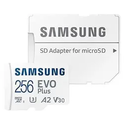 کارت حافظه microSDXC سامسونگ مدل Evo Plus A2 V10 کلاس 10 استاندارد UHS-I U3 سرعت 130MBps ظرفیت 256 گیگابایت به همراه آداپتور SD