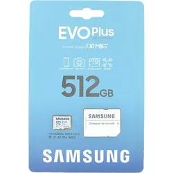 کارت حافظه microSDXC سامسونگ مدل Evo Plus A2 V30 کلاس 10 استاندارد UHS-I U3 سرعت 130MBps ظرفیت 512 گیگابایت به همراه آداپتور SD