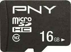 کارت حافظه microSDHC پی ان وای مدل  کلاس 10 استاندارد UHS-I U1 سرعت 100MBs ظرفیت 16 گیگابایت - بدون پک (BULK)