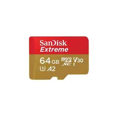 کارت حافظه microSDXC سن دیسک مدل Extreme کلاس A2 استاندارد UHS-I U3 سرعت 170MBps ظرفیت 64 گیگابایت