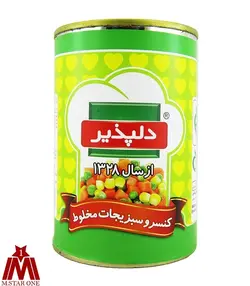 کنسرو سبزيجات مخلوط 420 گرمي دلپذير
