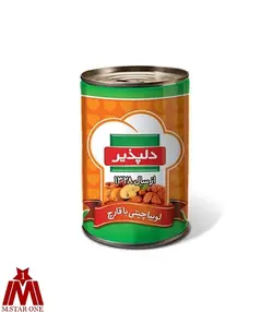 کنسرو لوبيا چيتي و قارچ 420 گرمي دلپذير