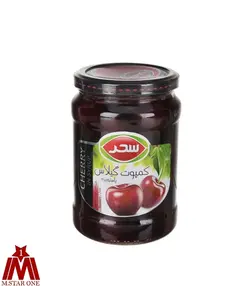 کمپوت آلبالو شيشه 650 گرمي سحر