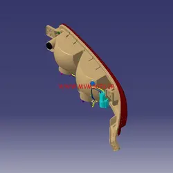 چراغ مه شکن عقب چپ و چراغ دنده عقب