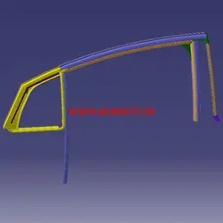 نوار دور شیشه درب عقب راست